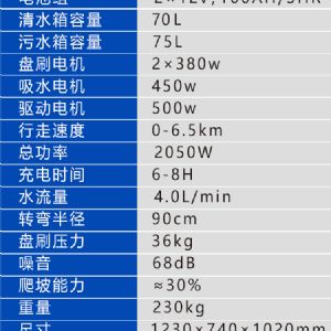 JH-D7手推電動掃地機（新）